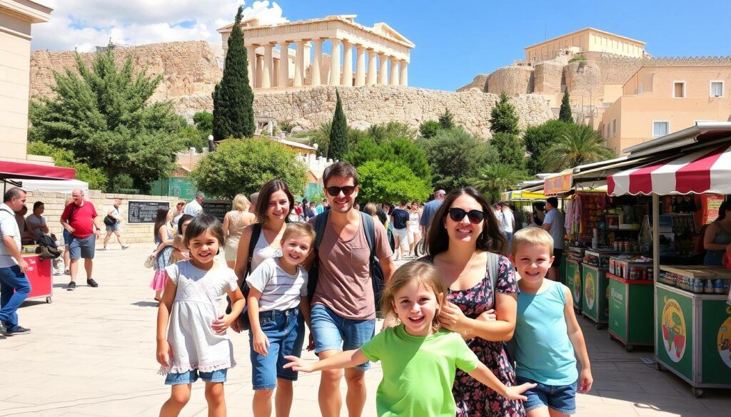 Family Enjoying Time in Athens