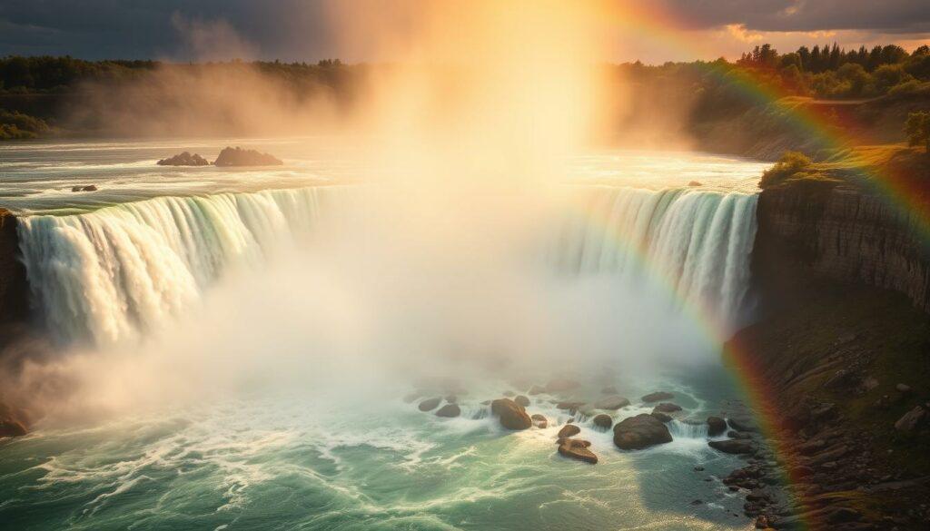 Niagara Falls, a famous natural wonder Niagara Falls, a famous natural wonder
