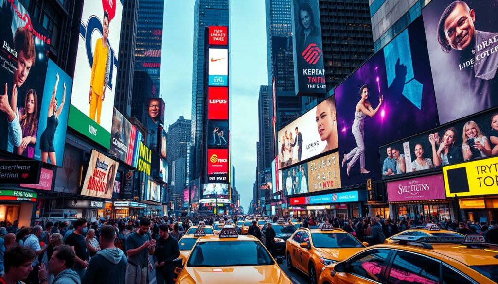 Times Square vibrant city life Times Square vibrant city life